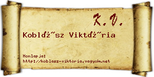 Koblász Viktória névjegykártya
